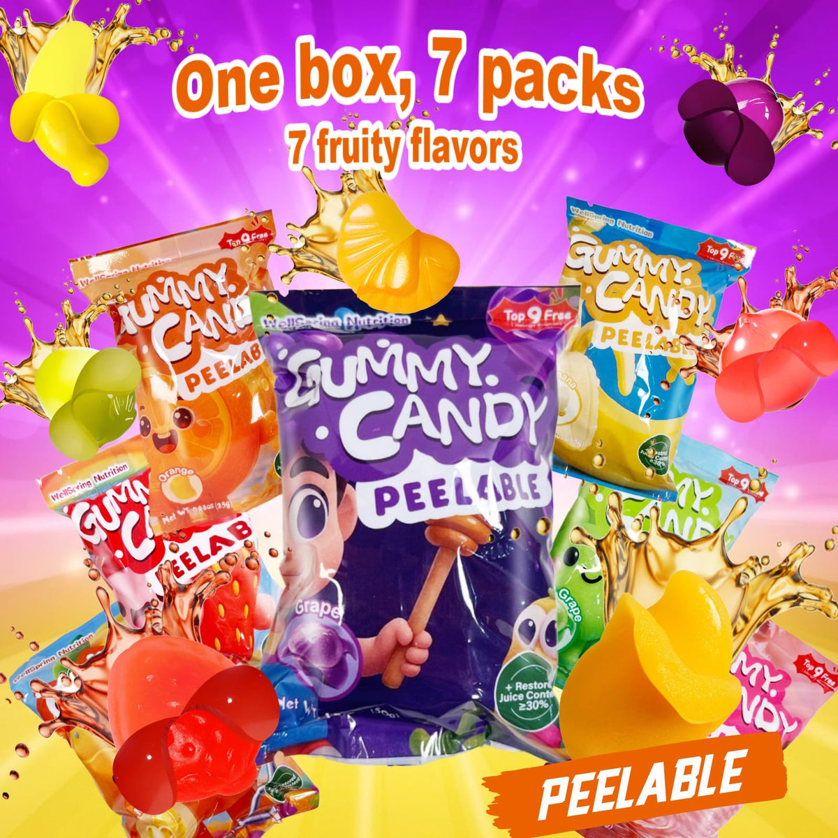 WellSpring Peelable Gummy Candies individually wrapped for easy portion control