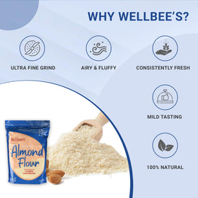 Bowl of batter prepared with Wellbee's almond flour for light, tender crumb
