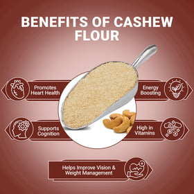 Wellbee's Cashew Flour bottle ready for gluten-free baking and rich batter.