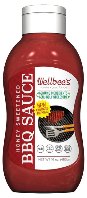 Wellbee's Honey BBQ Sauce bottle with rich real honey flavor