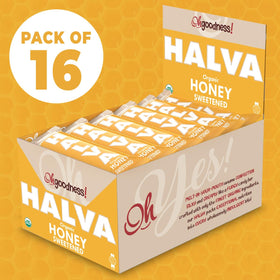 Wellbee's OhGoodness Halva Bars close-up sesame grains show wholesome ingredients.