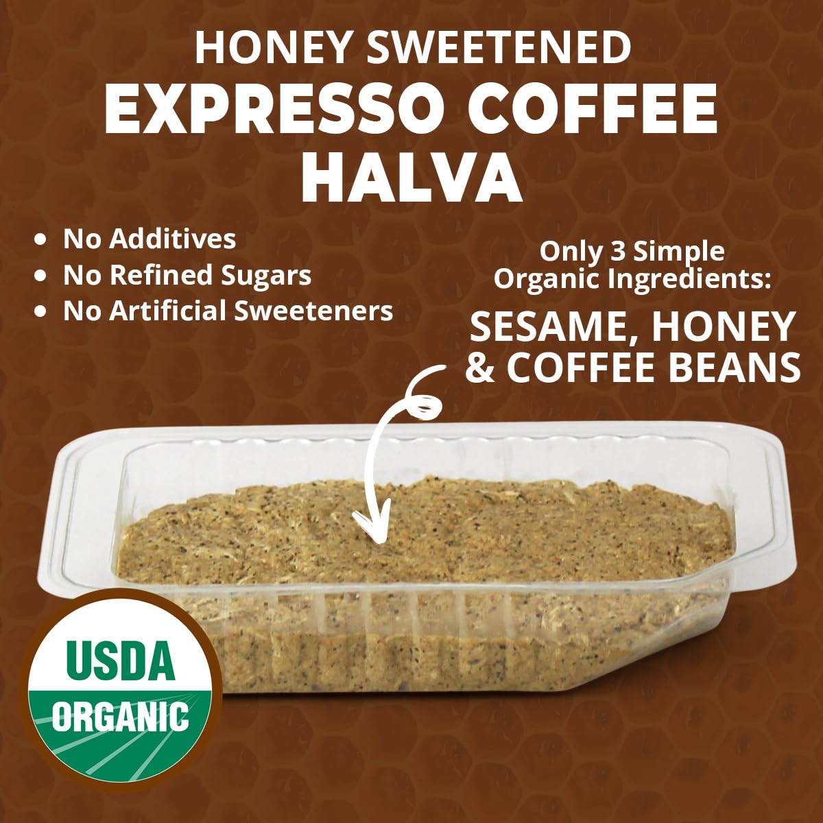 Wellbee's OhGoodness Honey Halva Almond 75g pack features roasted almond flavor and smooth sesame.