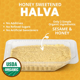 Close-up of melt-in-mouth texture for Wellbee's OhGoodness! Honey Halva.