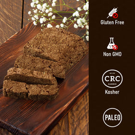 Wellbee's OhGoodness! organic honey halva packaging highlights paleo and kosher credentials