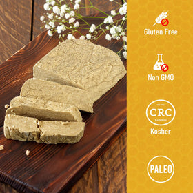 Classic organic original flavor close-up of Wellbee's OhGoodness! Honey Halva bars.