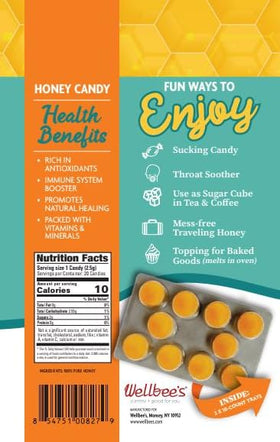 Wellbee's Pure Honey Candy blister pack keeps drops mess-free for on-the-go