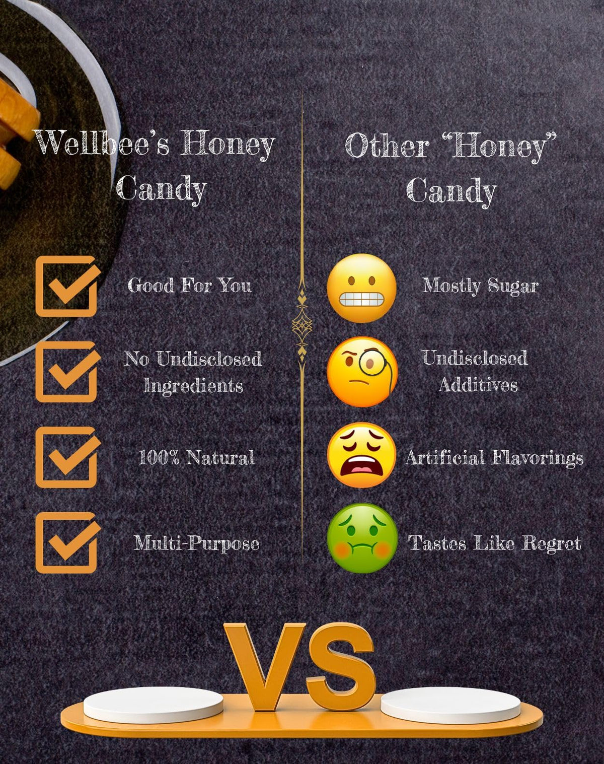 Pure honey flavor adds natural sweetness to snacks and beverages
