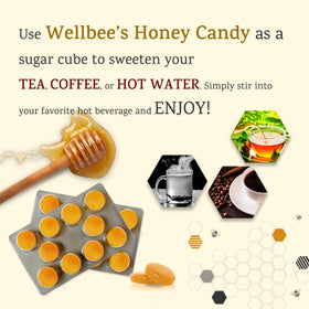 Wellbee's Pure Honey Candy showcases warm honey flavor in a chewy drop