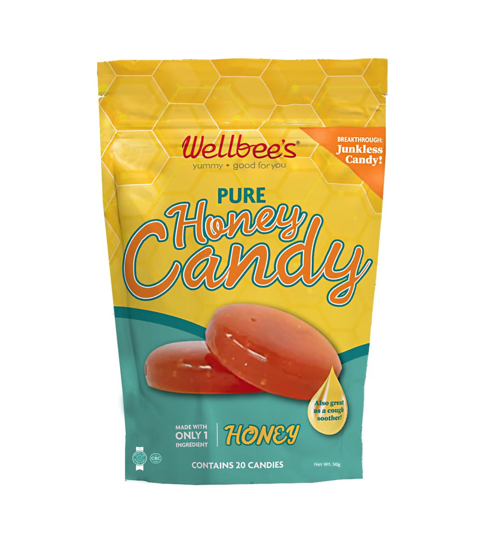 Wellbee's Pure Honey Candy unwrapped drops highlight single-ingredient honey sweetness