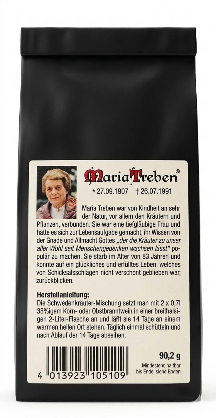 Wellbeing Herbs Small Swedish Bitters label showcases traditional 11-herb blend for wellness.