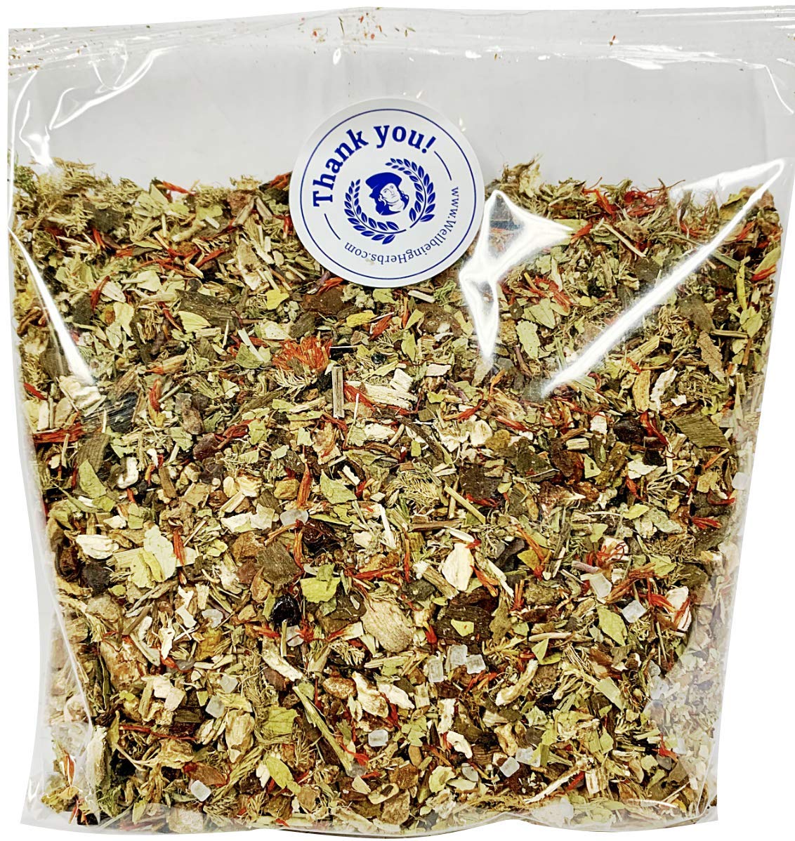 WellbeingHerbs dry mix jar ready to infuse into high-proof spirits.