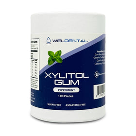 WELdental Xylitol Gum in a cardboard tube packaging offers eco-friendly, plastic-free storage.