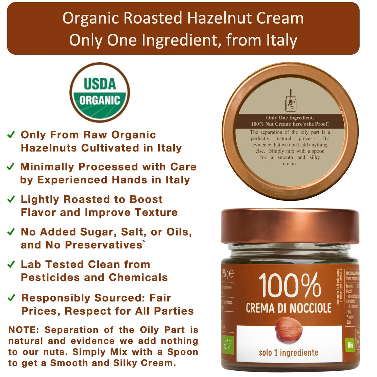 Close-up of lightly roasted hazelnuts in WellEatable cream reveals natural flavor.