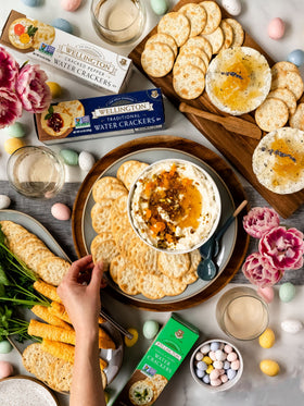 Wellington Traditional Cracker boxes-stack demonstrates easy storage and sharing