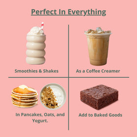 Yogurt parfait topped with Wellious Almond Protein Powder for protein and texture