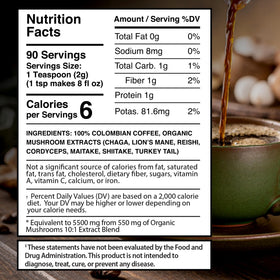 Wellness LabsRx mushroom coffee bag and scoop for quick natural energy.