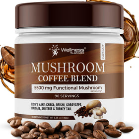 Wellness LabsRx mushroom coffee cup ready for a focused morning ritual.