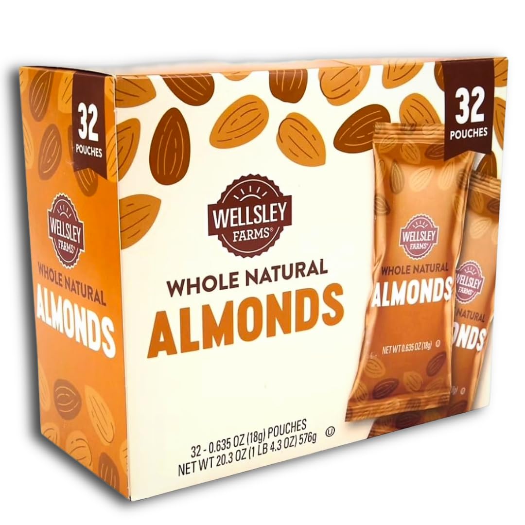 Wellsley Farms 100-calorie almond snack packs for on-the-go snacking.