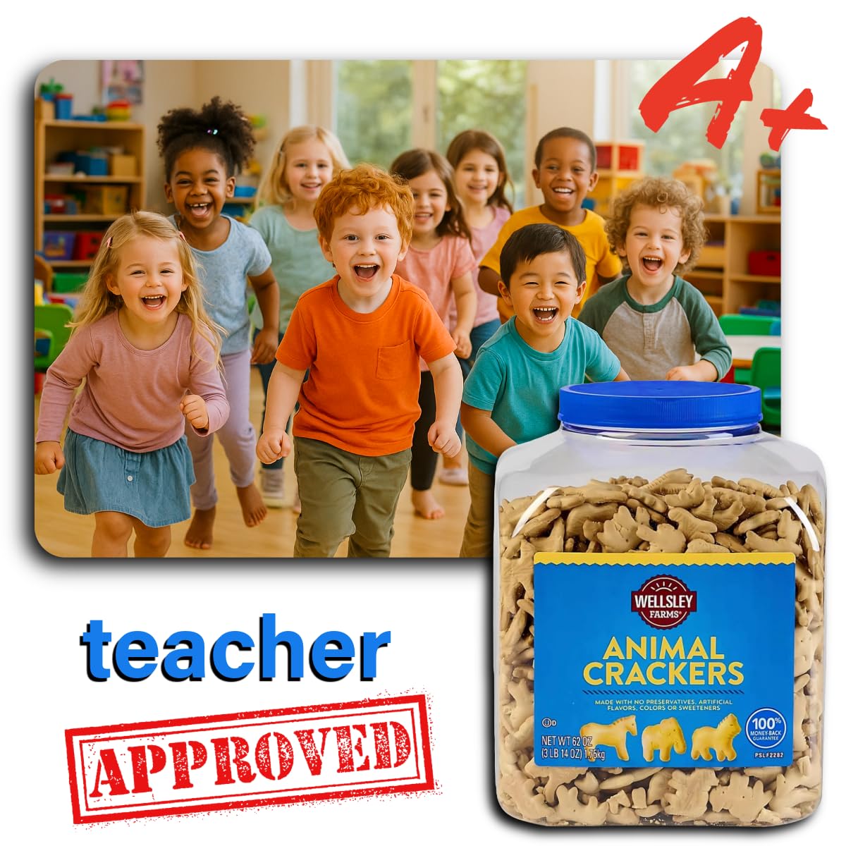 Wellsley Farms Animal Crackers party tray setup for shareable crunch.