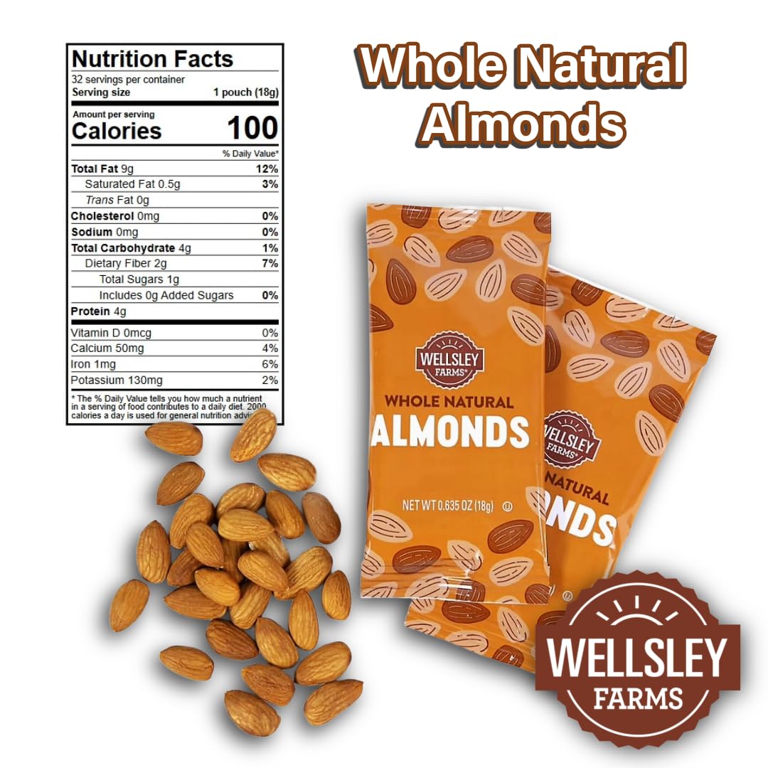 Wellsley Farms gluten-free almond snack on the go offers convenient portions.