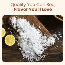 Wellsley Farms Mediterranean Sea Salt Grinder with meats for flavorful meals.