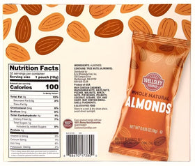 Wellsley Farms whole natural almonds deliver crunch in portable portions.