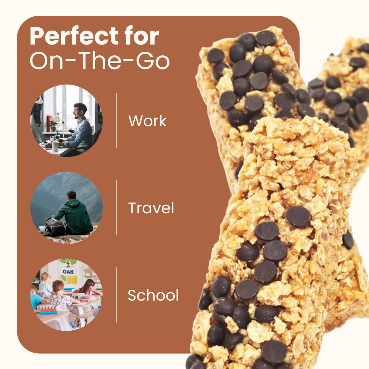 On-the-go Wellsley Farms bar fits lunchboxes, purses, and quick breaks