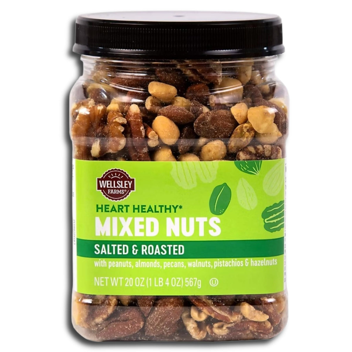 Wellsley Farms Heart Healthy Nut Mix in a bowl, a wholesome protein-rich snack.