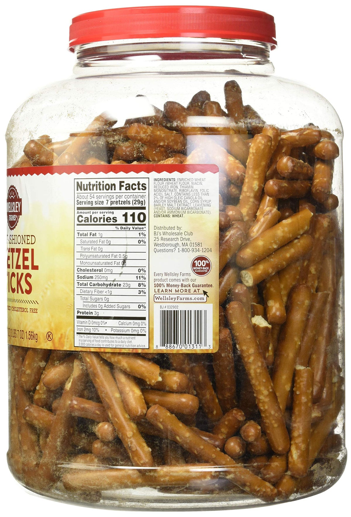Wellsley Farms pretzel sticks arranged in a serving bowl for party snacking.