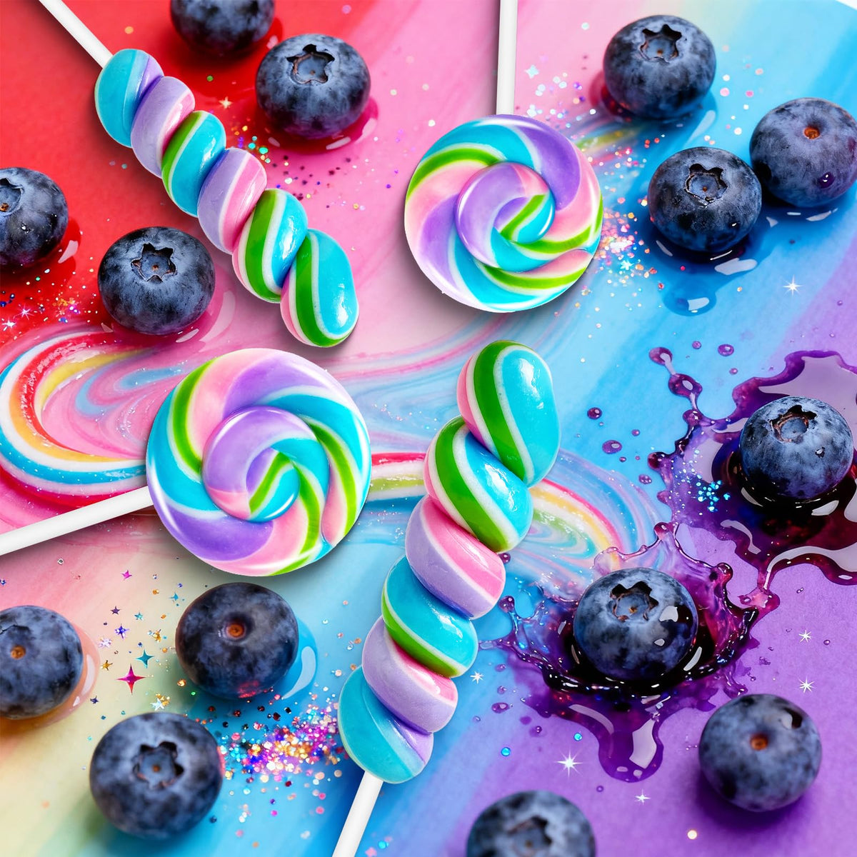 WellSpring Blueberry flavor lollipops provide fruity bite for celebrations and gifting.