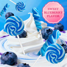 WellSpring Nutrition twin-pack swirl and twist lollipops, great for sharing at events