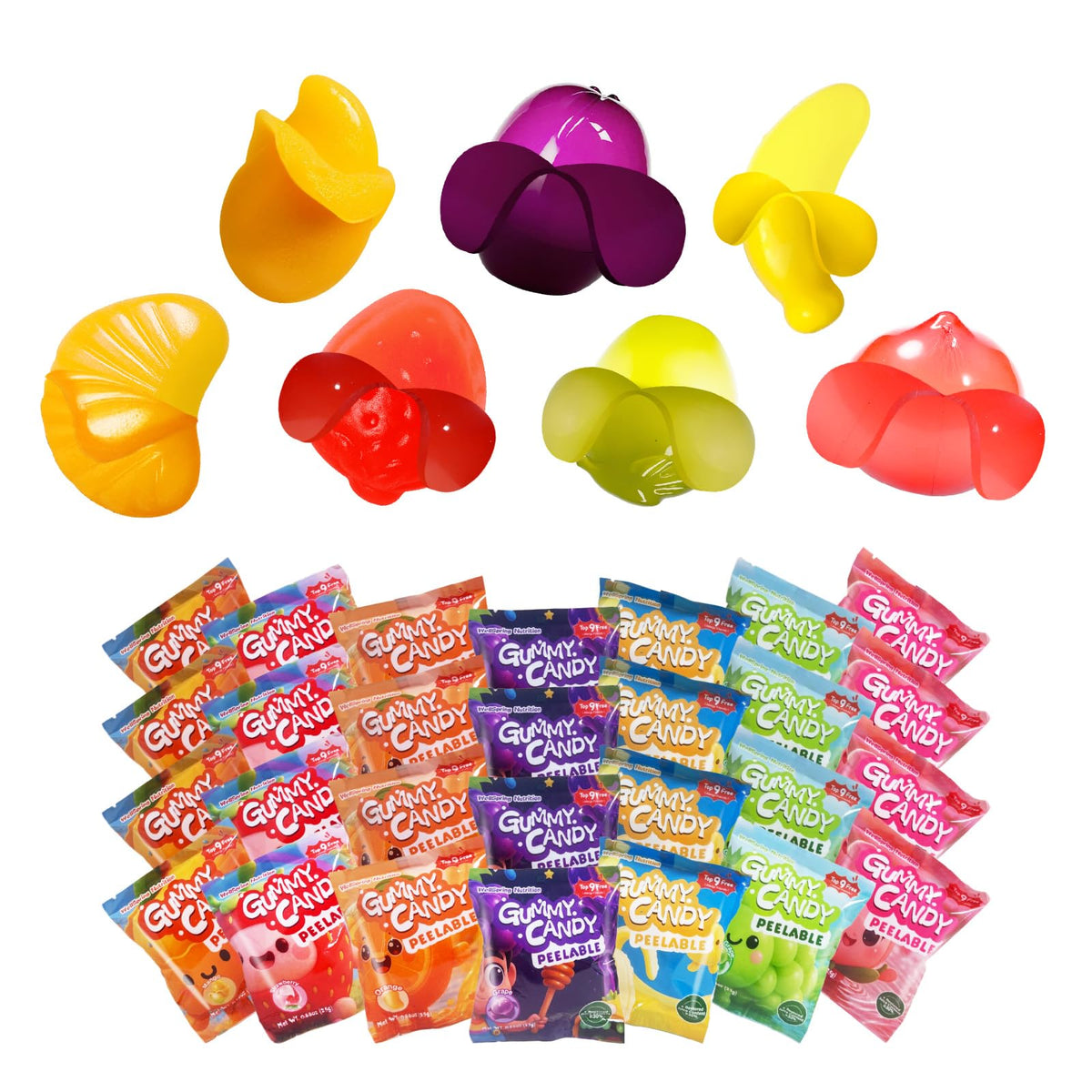 WellSpring Peelable Gummies wrapped candy in a playful snack format.