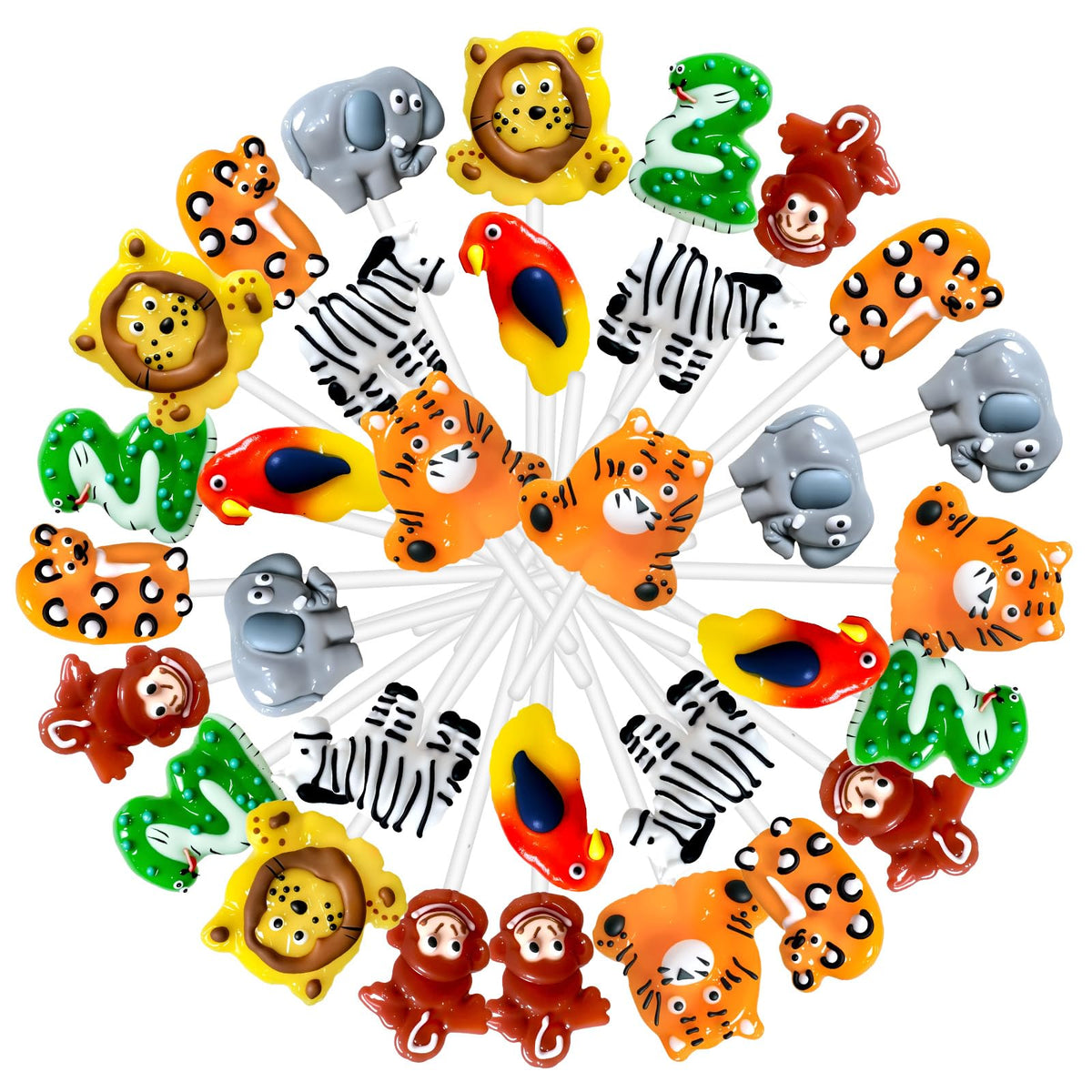 WellSpring Safari Lion-shaped lollipop for eco-friendly party favors