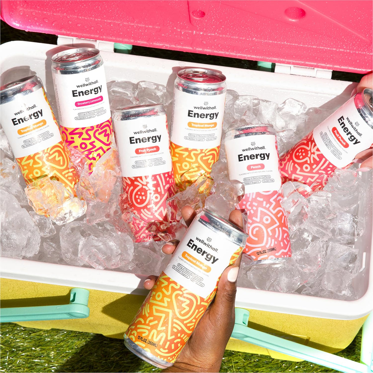 WellWithAll vitamin C label close-up suggesting daily energy support.