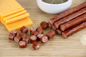 Wenzel's Farm beef with cheddar sticks, real meat quality for on-the-go protein.