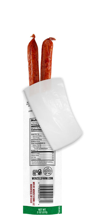 Wenzel's Farm Jalapeño Cheddar Sticks bite shot with flavorful bite