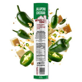 Wenzel's Farm Jalapeño Cheddar Sticks close-up of real meat texture
