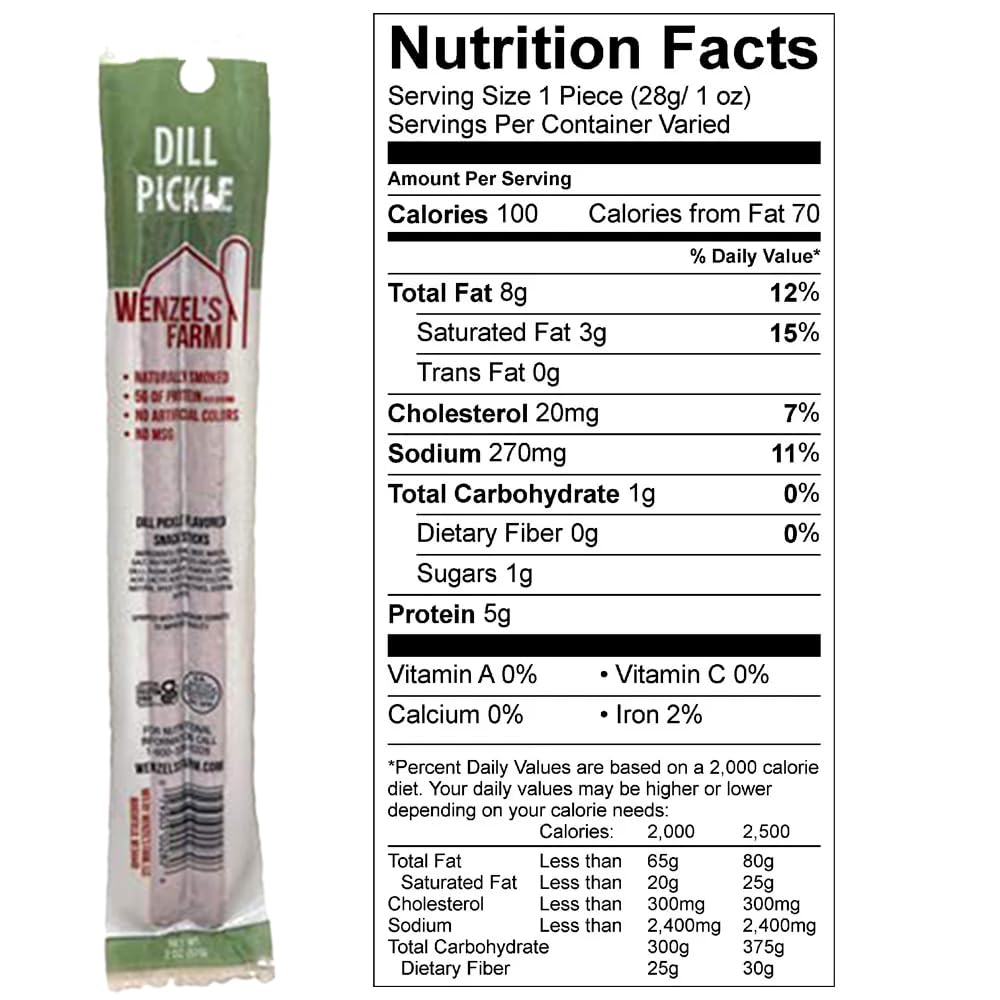Wenzel's Farm keto-friendly-protein sticks deliver 4-6g protein per serving.