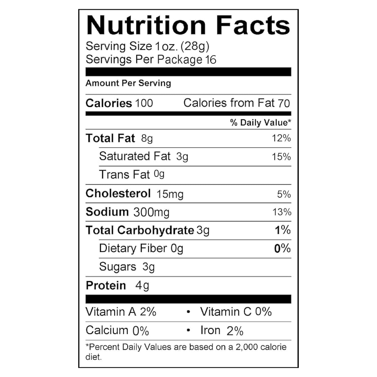 Wenzel's Farm nutrition panel highlights 4g protein per serving