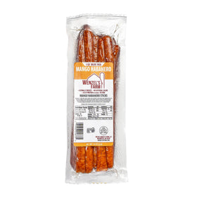 Wenzel's Farm Mango Habanero Snack Sticks packaging for on-the-go fuel