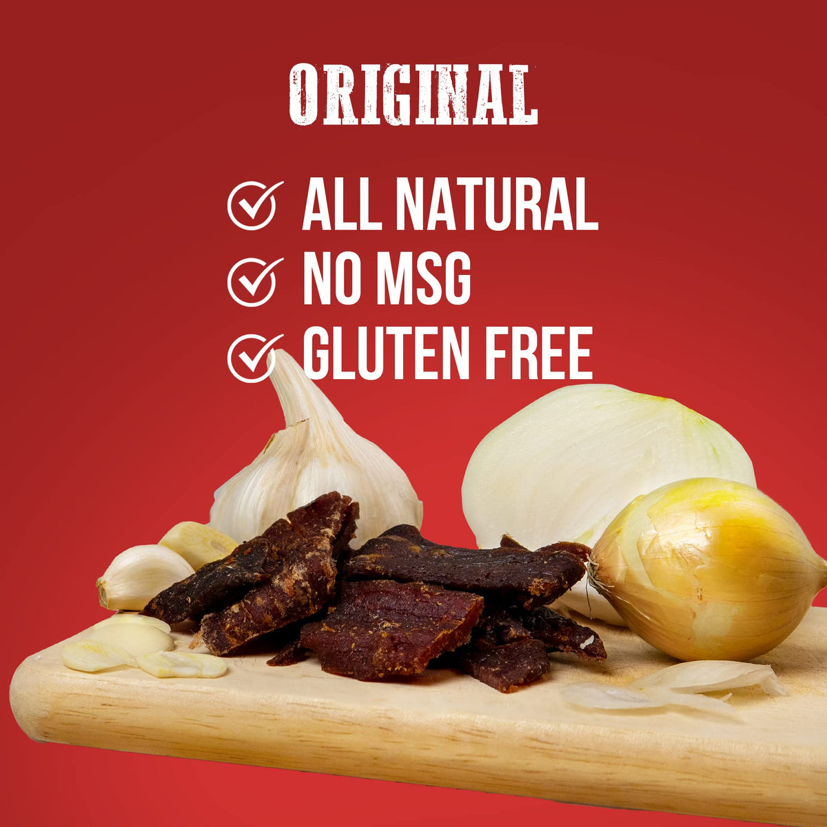 Wenzel's Farm Original Jerky — no MSG, gluten-free, clean snack.