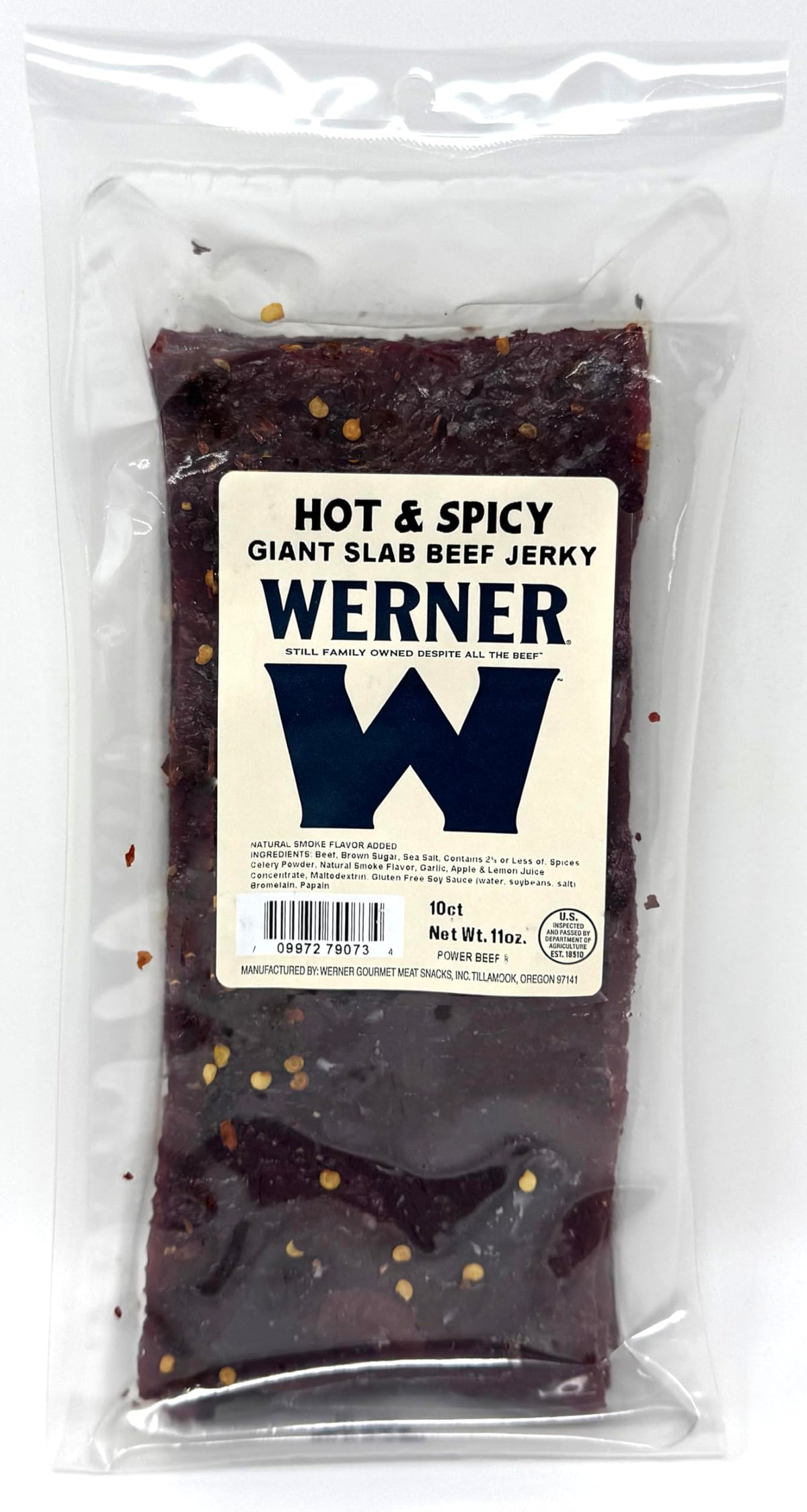 Werner beef jerky slab 10 count bulk pack ideal for sharing.
