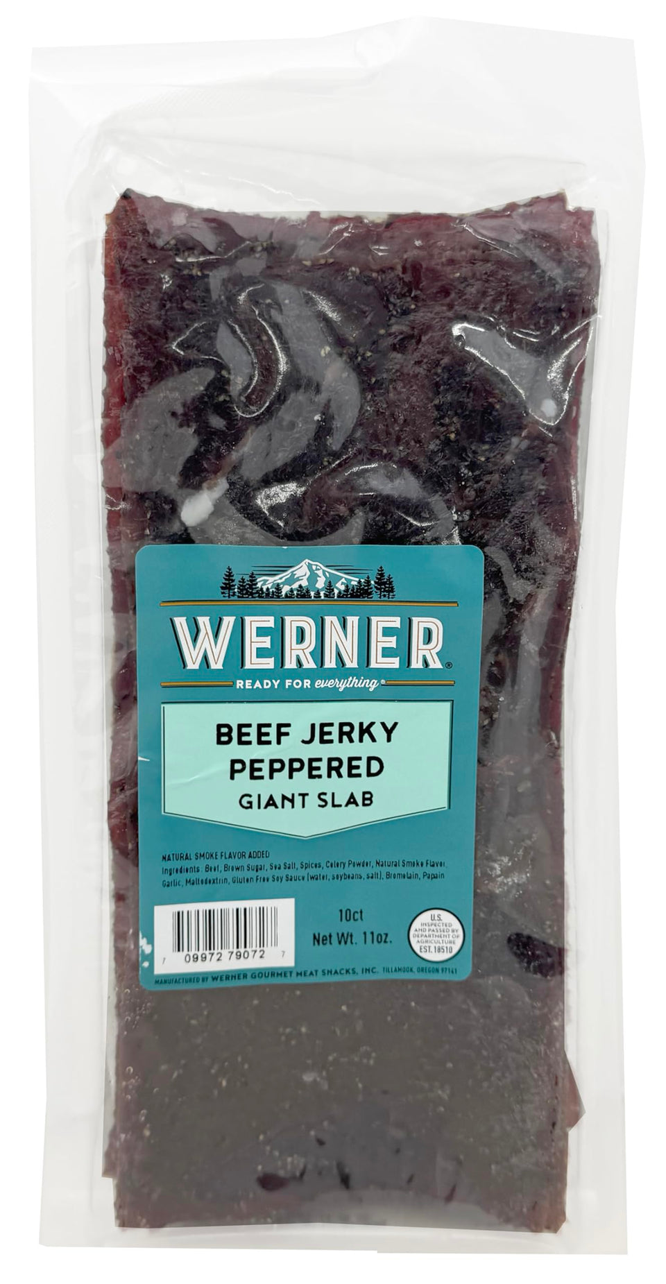 Werner Beef Jerky Slab giant pack ready for bold shared snacking