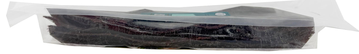 Werner Jerky Slab thin-sliced shows easy chewing and quick protein snack