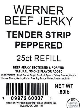 Werner jerky individually wrapped, portable snack for travel and gym sessions.