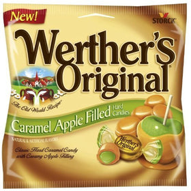 Werther's Original caramel apple filled candies pack shot, ideal for party gifting.