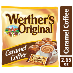 Werther's Original caramel coffee candy with coffee swirl, a smooth premium treat for dessert trays.