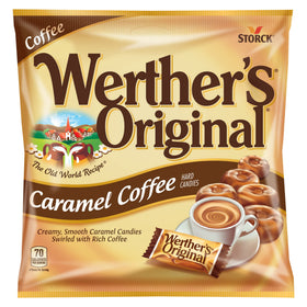Werther's Original caramel coffee hard candy, individually wrapped for freshness and on-the-go enjoyment.