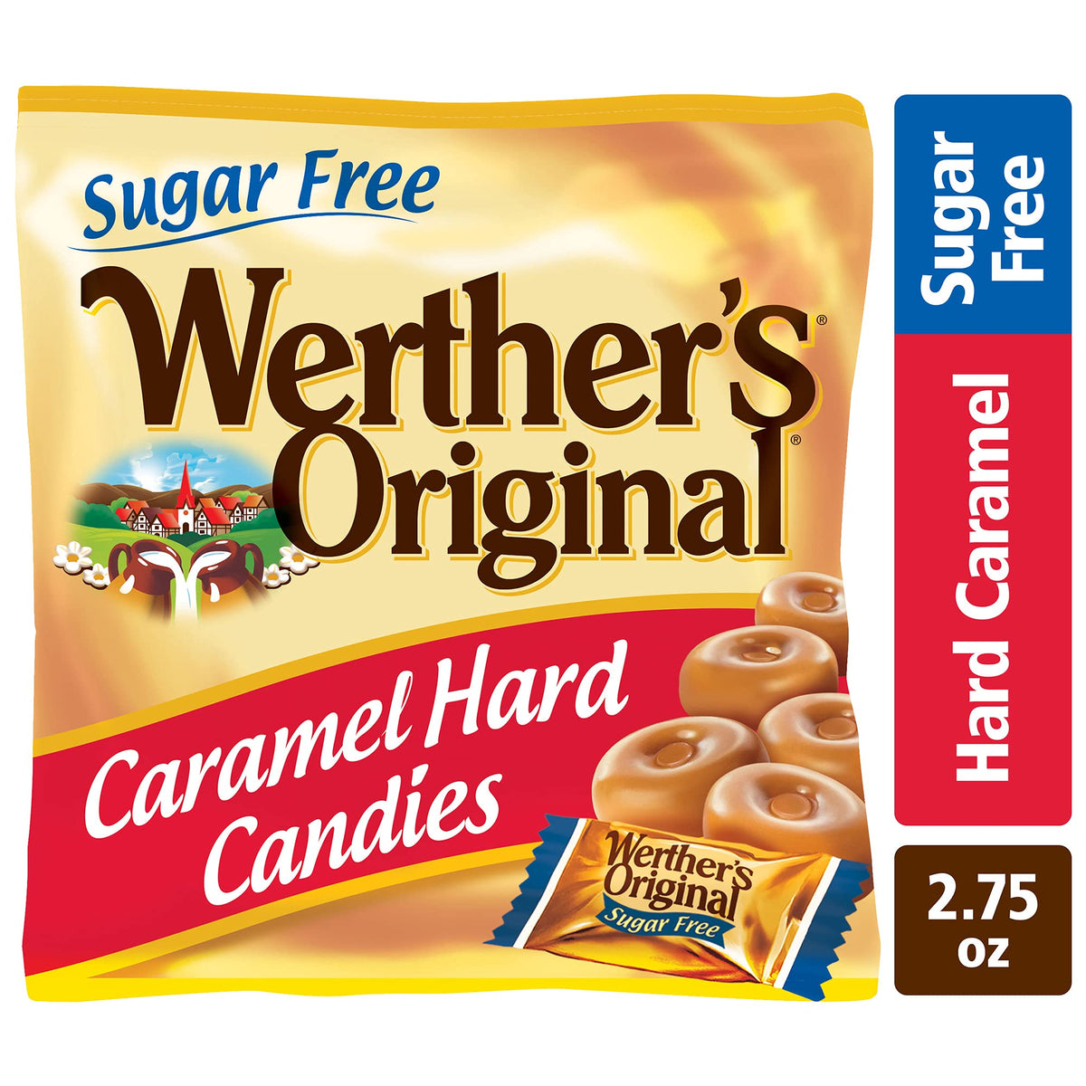 Werther's Original individually wrapped sugar-free caramel candies for freshness and sharing.
