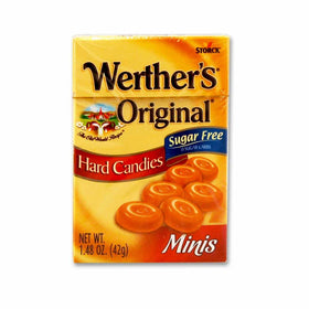 Werther's Original bite-sized mini caramel candies with creamy texture in a portable pack